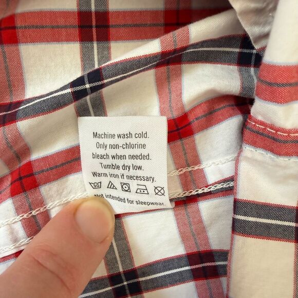 Janie and Jack plaid button-up 2 shirt bundle red yellow Kids 18–24M classic - Picture 7 of 16